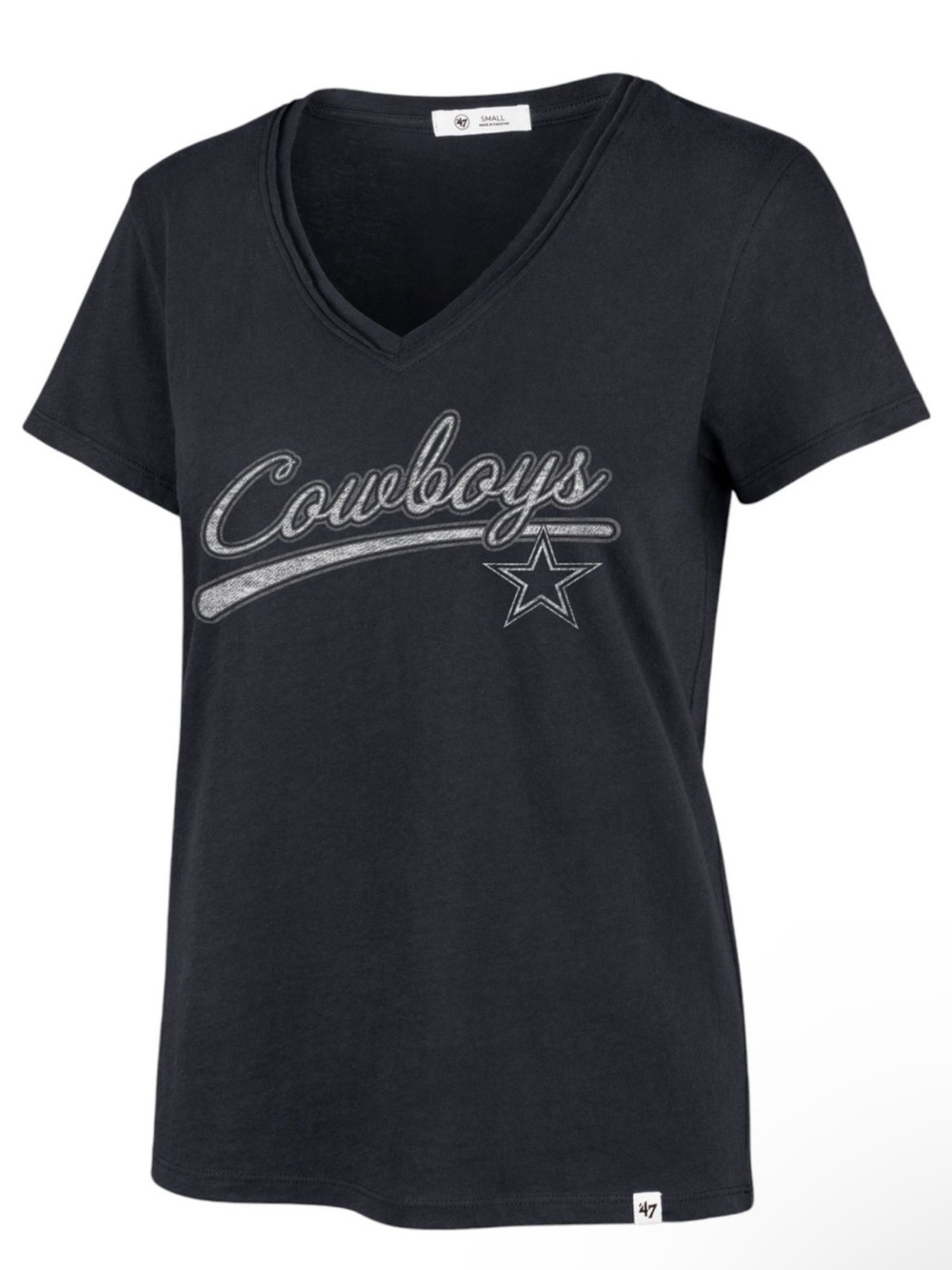 '47 Women's Dallas Cowboys Believer Franklin Navy T-Shirt